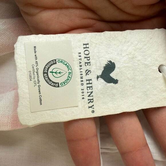 Hope & Henry NWT M Linen/Organic Cotton Sleeveless Romper Pink Check Pattern - Picture 9 of 12